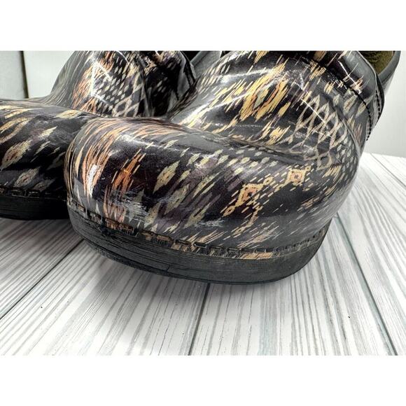 Dansko Xp 2.0 Women's US 11.5-12 Clogs Purple Brown Aztec Leather Slip-On Shoes - Picture 4 of 11